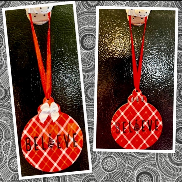 Stylish Double Sided Holiday Ornament - Picture 1 of 1